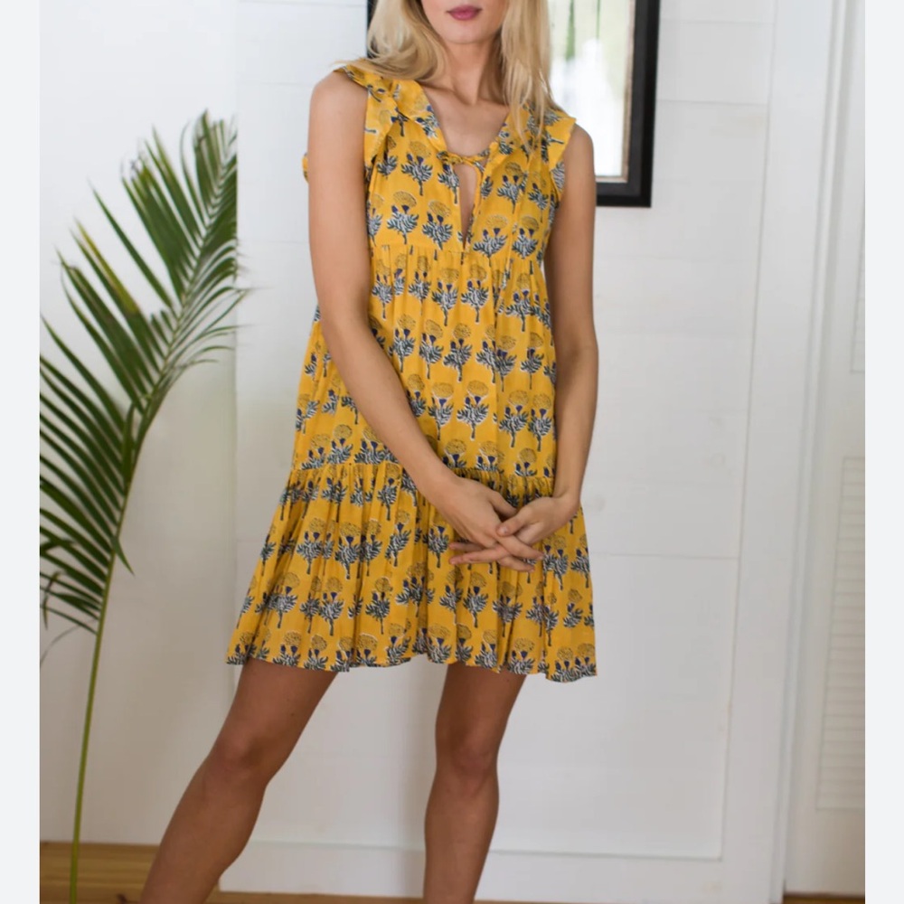 Emerson Fry India Collection Angel dress in big marigold yellow